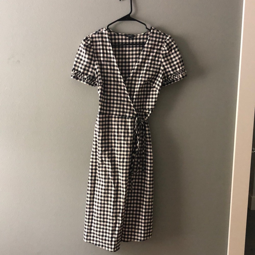 Gingham Wrap Dress